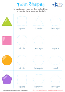 Extra Challenge Grade 2 Tracing Shapes Worksheets image
