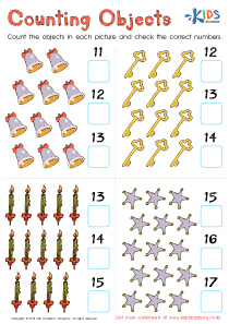 Normal Difficulty Numbers 11–20 PDF Worksheets image