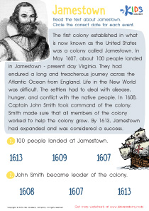 Jamestown Worksheet