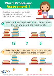 Word Problems: Assessment 1 Worksheet