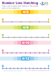 Number Line Matching Worksheet