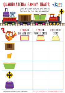 Quadrilateral Family Traits Worksheet