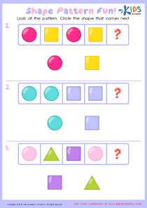 Shape Pattern Fun Worksheet