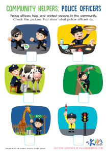 Police Officers Community Helpers Worksheet