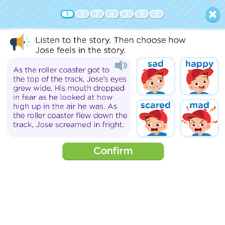 Words for Feelings, Point of View, Using Info from Illustrations