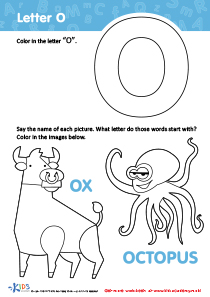 Letter O Coloring Sheet