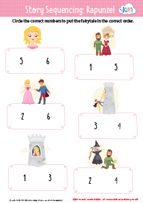 Rapunzel Story Sequencing Worksheet