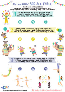 Circus Math Printable