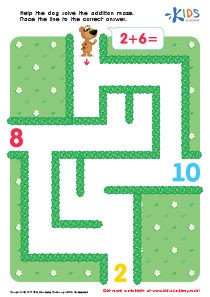 Two Plus Six Addition Worksheet