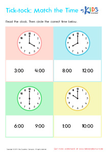 Telling The Time Worksheet: Part 4