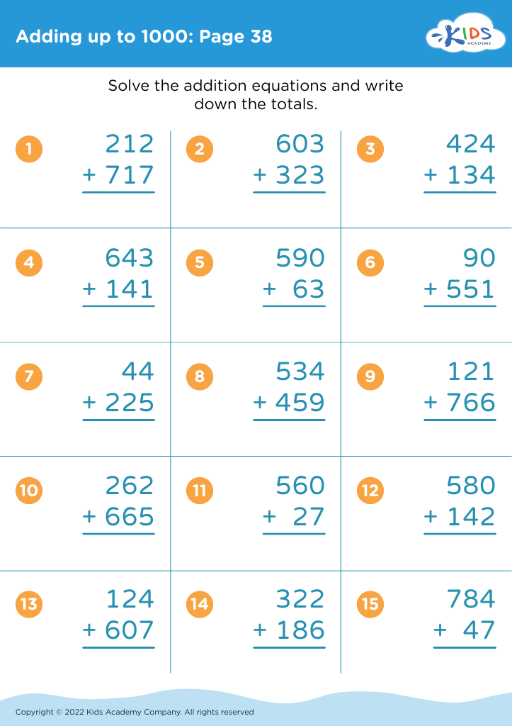 Adding up to 1000: Page 38