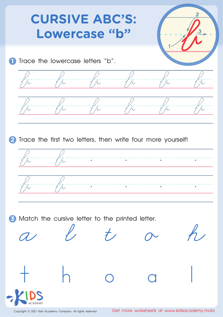 Cursive ABCs: Lowercase b