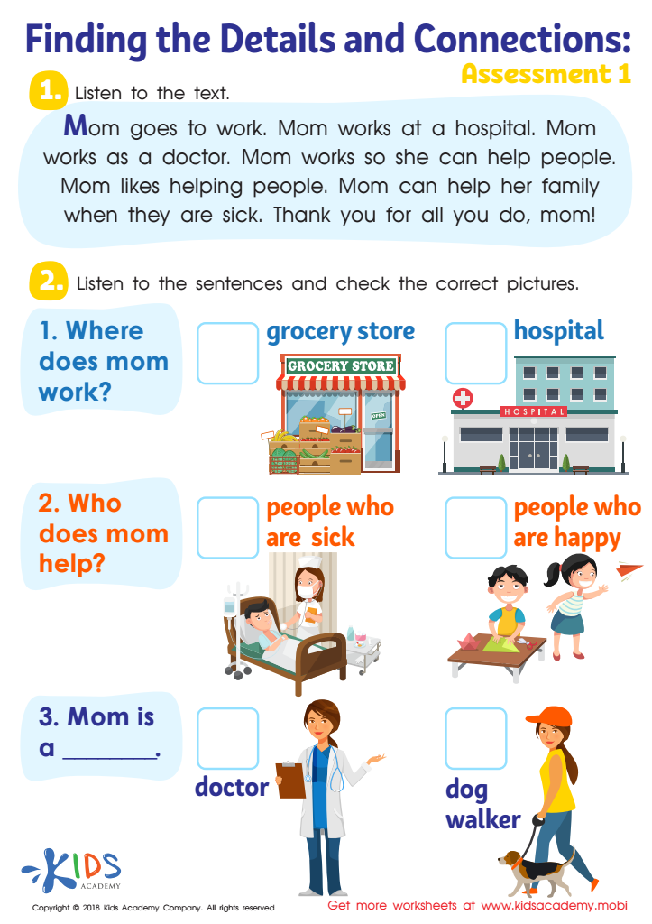 Finding the Details and Connections: Assessment 1 Worksheet