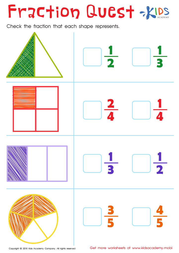 Fraction Quest Worksheet