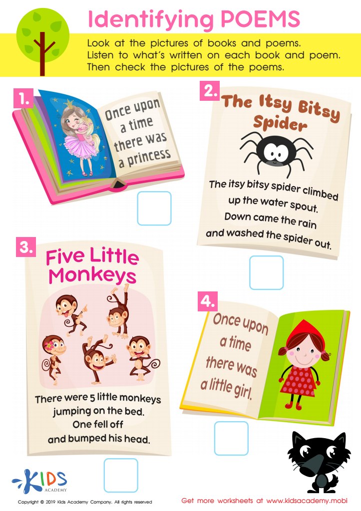 Identifying Poems Worksheet