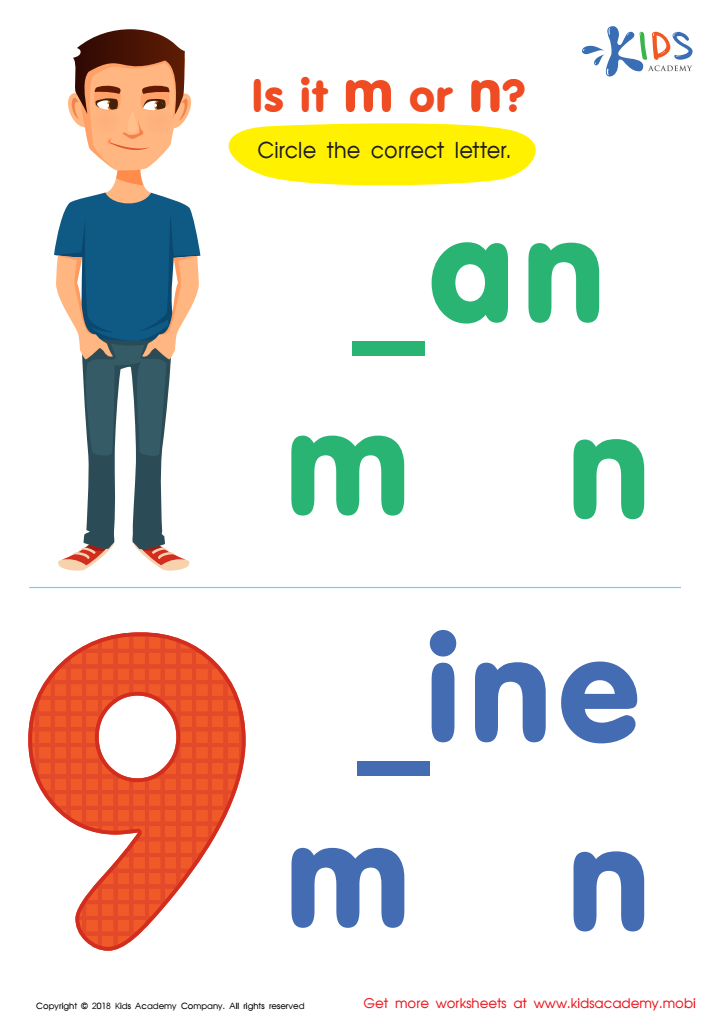 Is It m or n? Worksheet