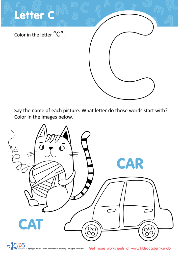 Letter C Coloring Page