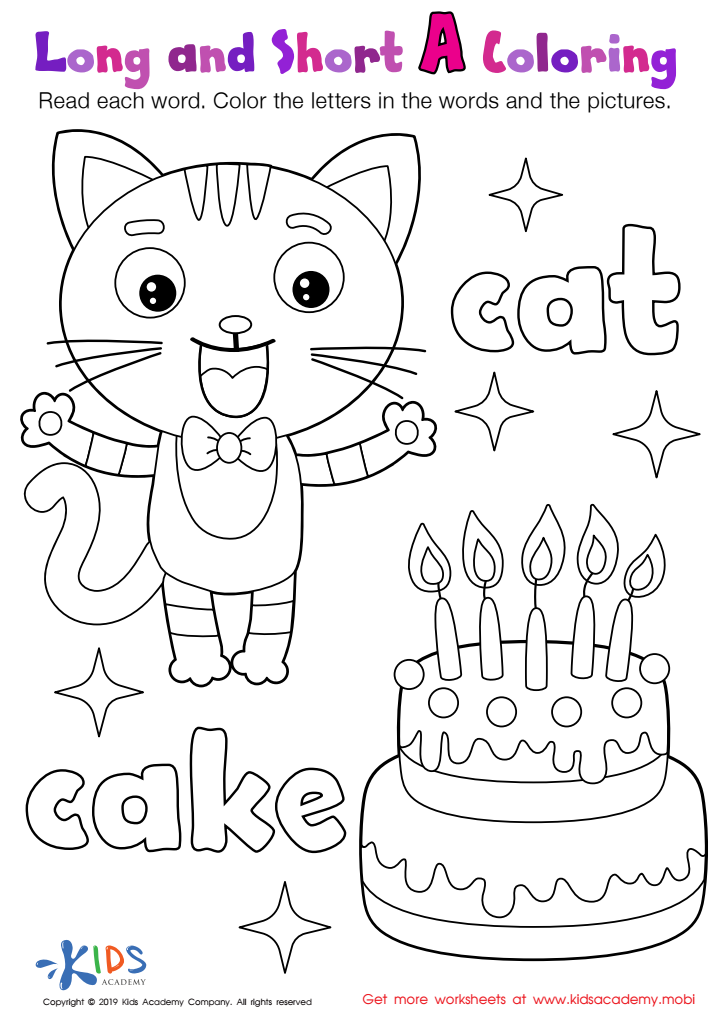 Long and Short A Worksheet