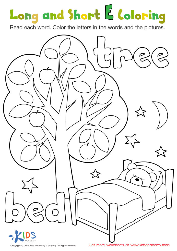 Long and Short E Worksheet