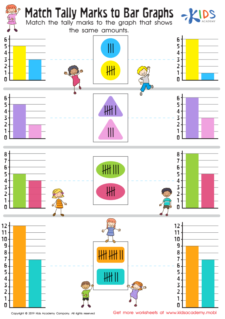 Match Tally Marks to Bar Graphs Worksheet