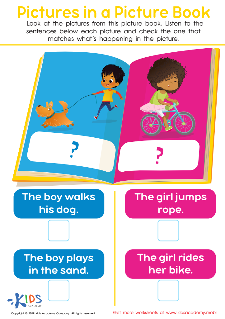 Picture in Books Worksheet