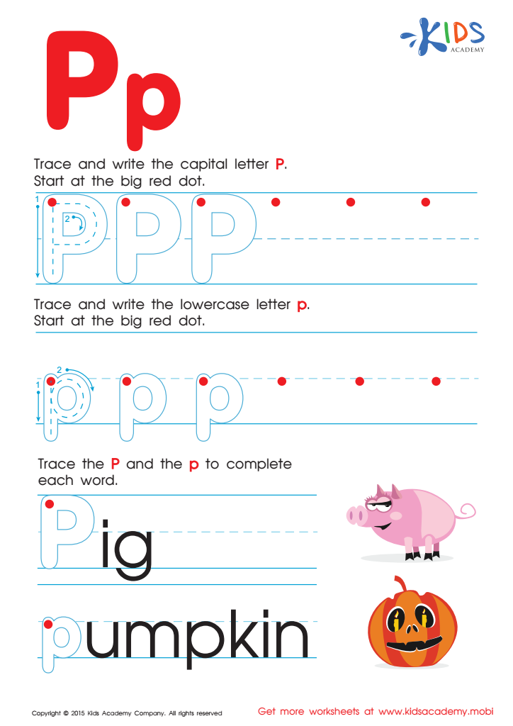 Letter P worksheets