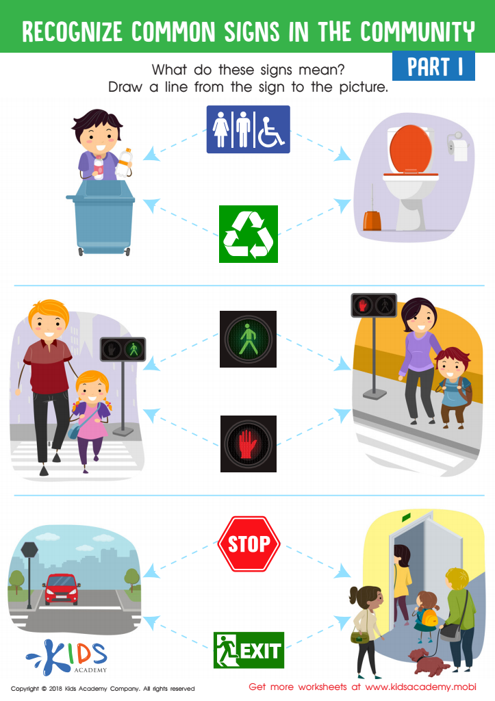 Recognize Common Signs: Part 1 Worksheet