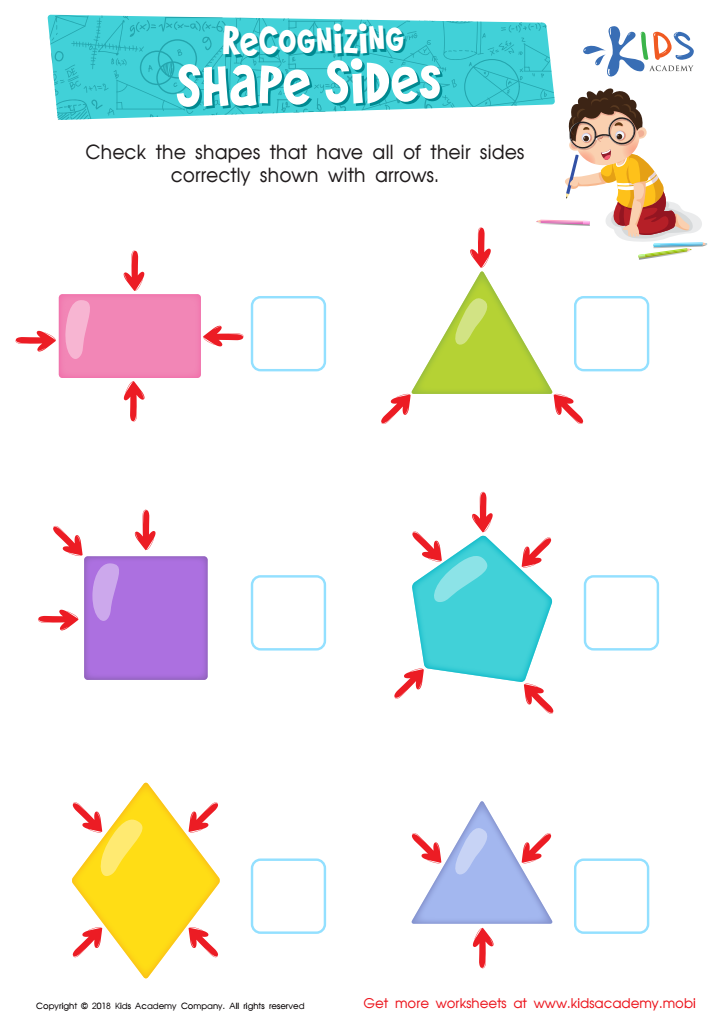 Recognizing Shape Sides Worksheet