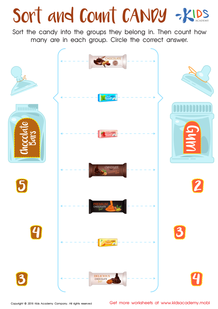 Sort and Count Candy Worksheet
