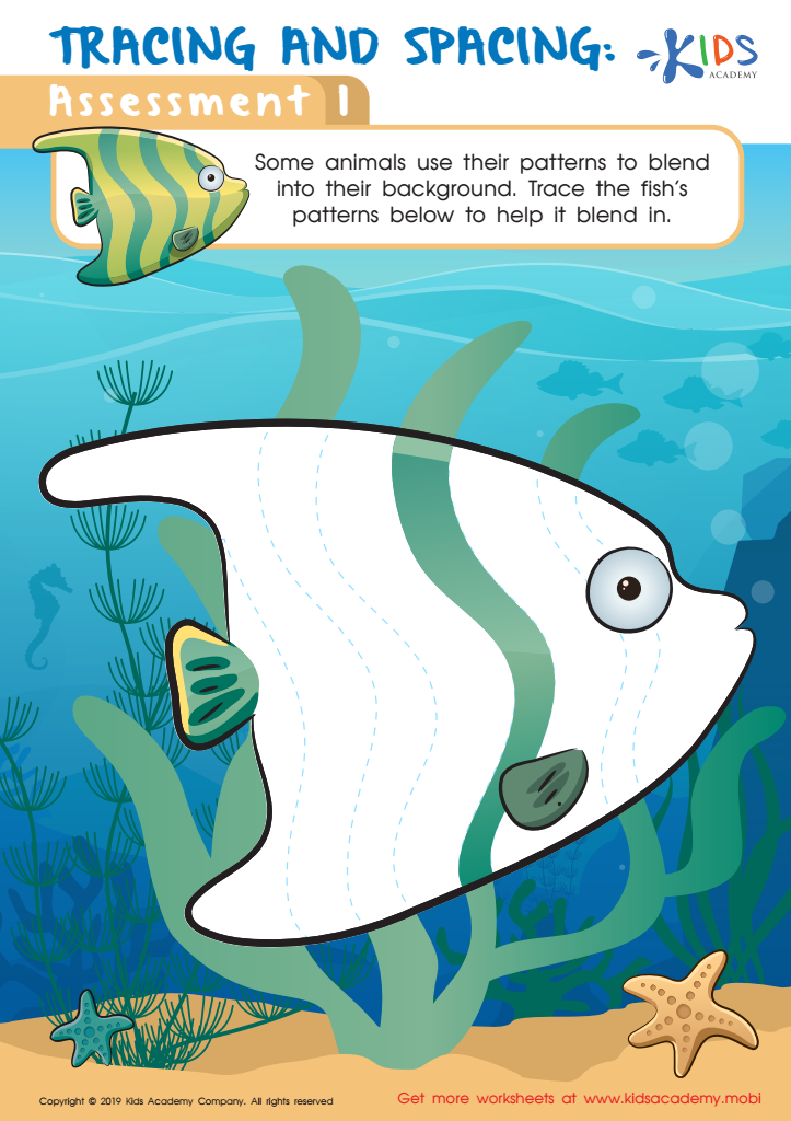Tracing and Spacing: Assessment 1 Worksheet